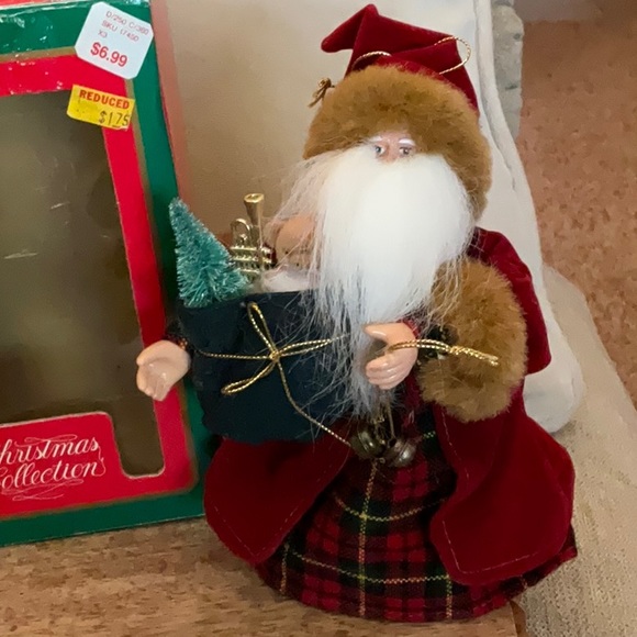 Vintage Old-Fashioned Santa Claus from hanging, standing ornament - Picture 1 of 8